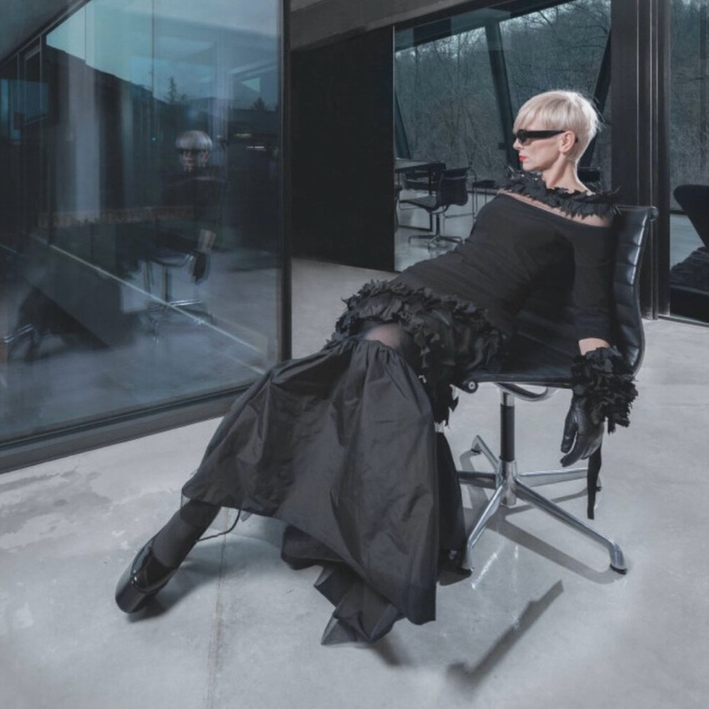 Chic Black Designer Gown